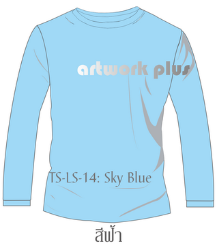 T-Shirt, TS-LS-14, เสื้อยืดแขนยาว สีฟ้า